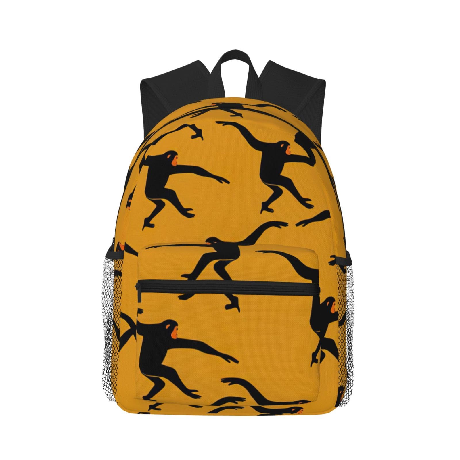 Edwal Unisex Black Gibbon Monkey Print Business Laptop Backpack For Men,Travel Backpack College Backpacks For 15.7 Inch