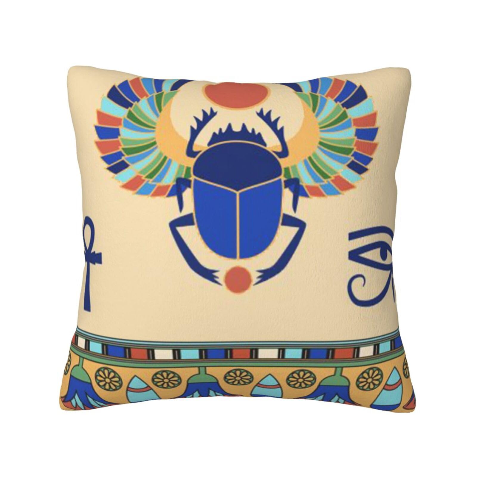 YFSGDLBN Egyptian Scarab printed Velvet pillowcase decorative Cushion Cover