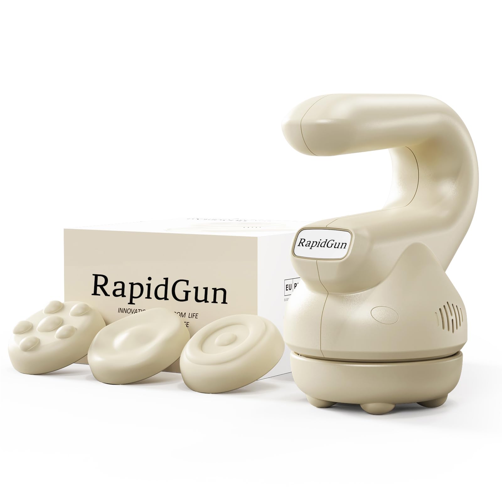 Prime Mini-Massagegerät - Deep Tissue Rückenmassagegerät mit rotierenden und vibrierenden Therapie, einstellbare Multi-Speed-Trigger-Punkt-Massage-Tool für Schmerzlinderung