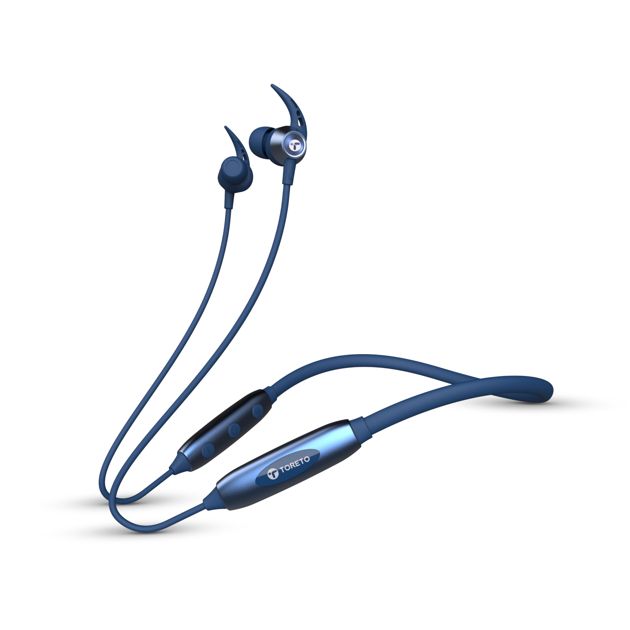 Toreto Alpha Lite (TOR 230) in Ear Bluetooth Neckband with Dedicated Gaming Ultra-Low Latency Mode | Type C Fast Charge | 30 Hours Playtime | Clear Sound | Water & Dust Resistant (Blue)…