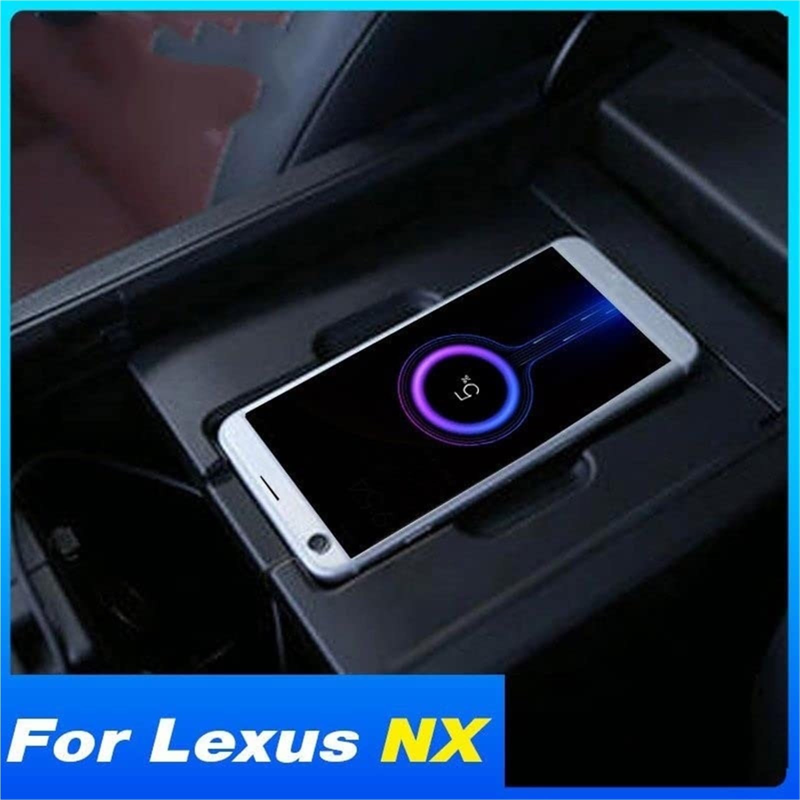 Ładowarka bezprzewodowa Vtear QI samochodowa 15 W szybkie ładowanie telefonu, do modeli Lexus, NX NX200 NX200T NX300 NX300h Akcesoria wewnętrzne 2018-2015 Bezprzewodowa ładowarka samochodowa