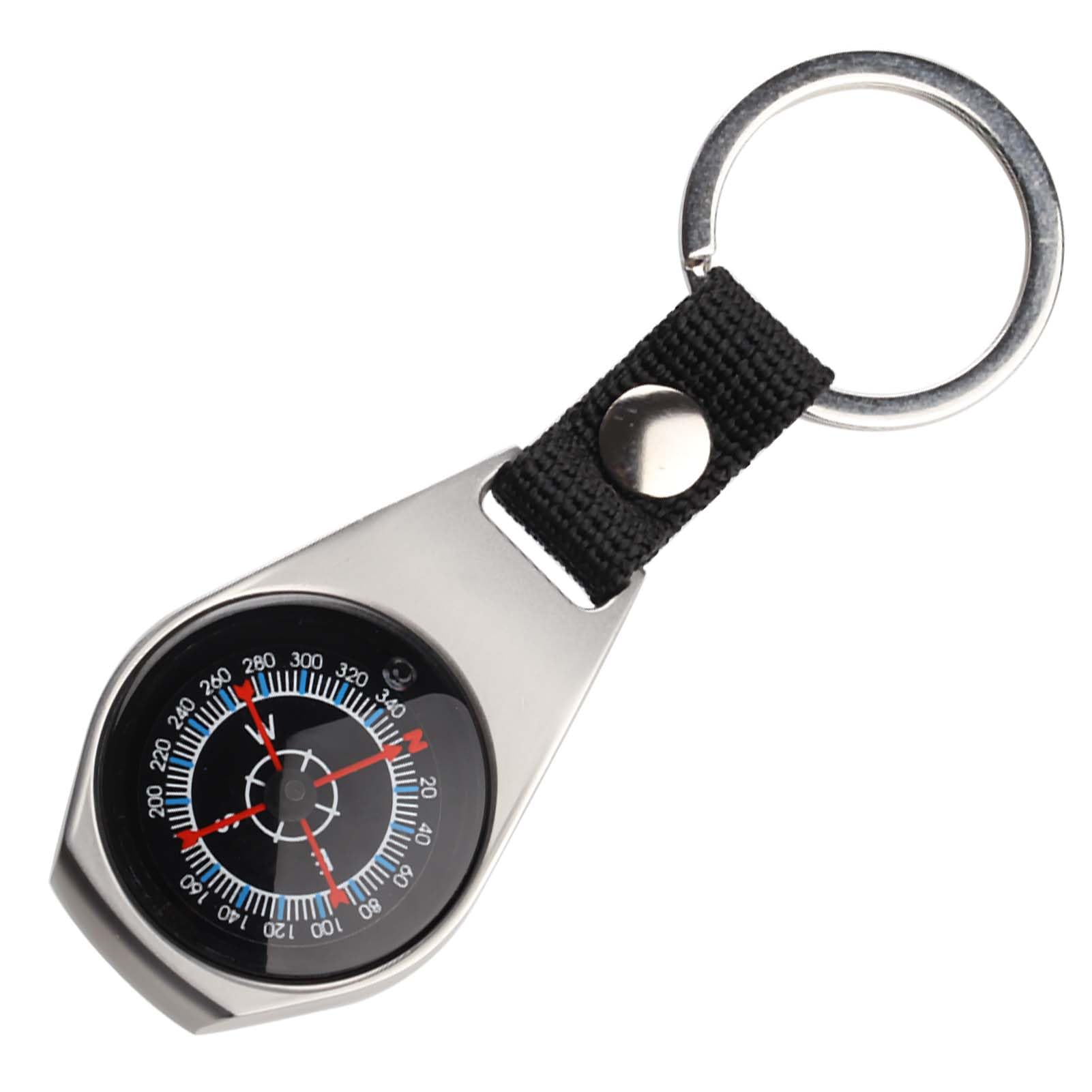 Boussole Porte Clés, Boussole Poche Étanche Aluminium Waterproof Portable Mousqueton Professionnelle Outils Navigation Plein Air pour l'extérieur Le Camping et L'Aventure Voyage et Randonnée