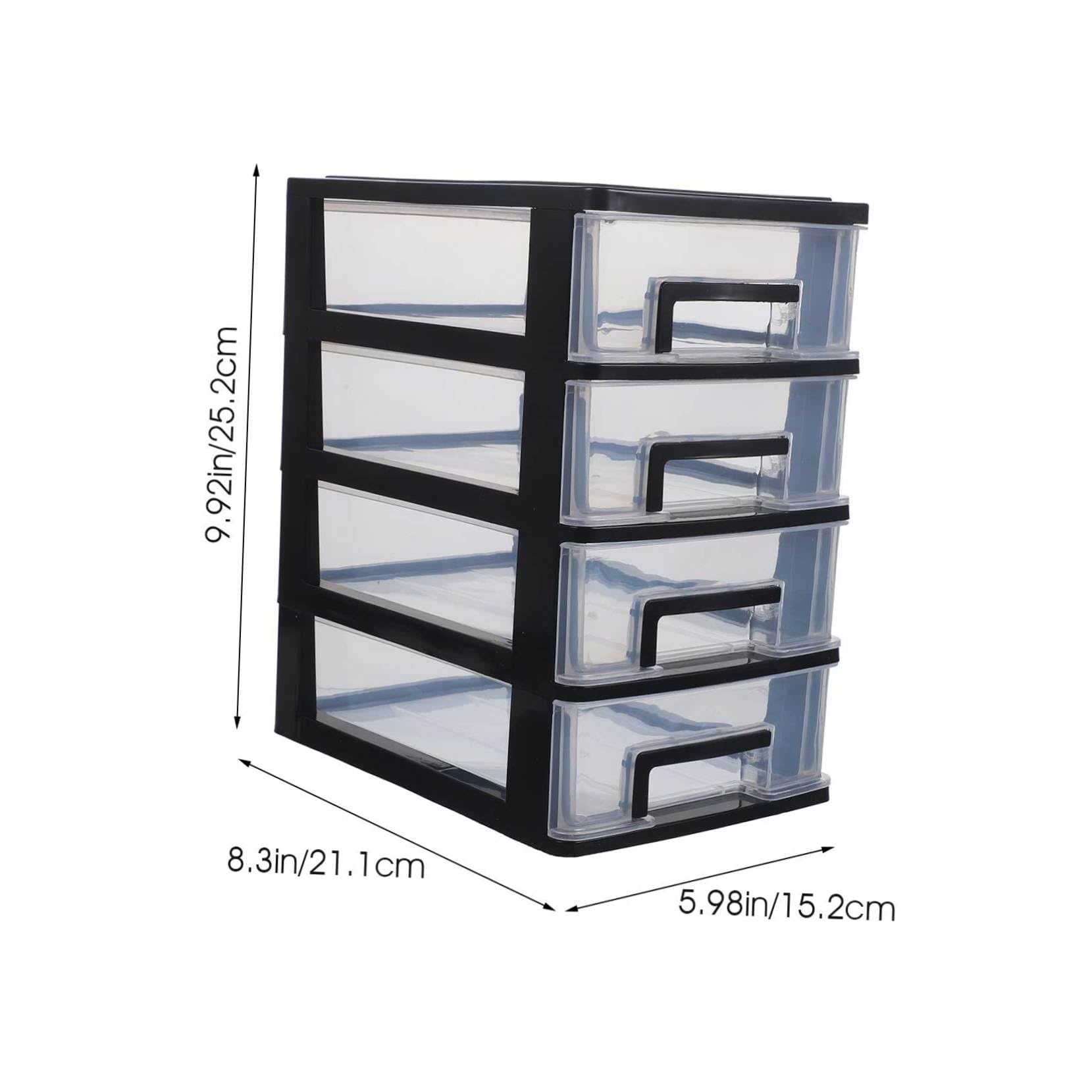 Organizer per cassetti in plastica a 4 strati per scrivania, forniture artigianali e piccoli utensili, scatola multifunzione per cassetti, ideale per casa e ufficio