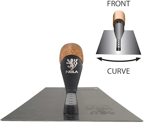 Miniatura 4 de Superflex - Paleta de acabado de acero inoxidable (14 x 4.3 pulgadas), mango de madera