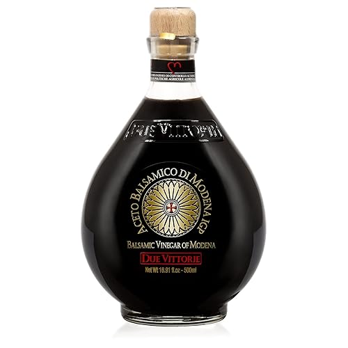 Due Vittorie Vinagre Balsámico Oro Oro de Módena. Puntuación más alta del Consorcio de Módena, 16.91 fl oz 16.9 fl oz, paquete de 1