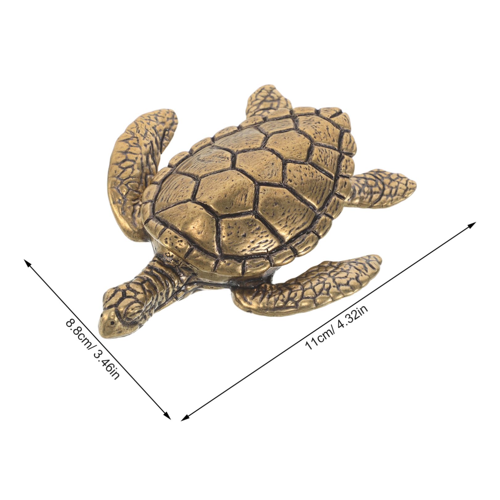 Gatuida Joyero de Tortuga de Latón Dorado Estilo Vintage para Joyas