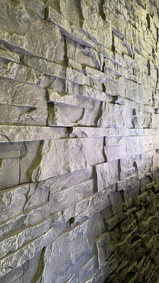 Miniatura 7 de Moldes de hormigón DIY Juego de 10 moldes de plástico para pared de yeso de hormigón, piedra de cemento apilado, molde de paredes de piedra apiladas