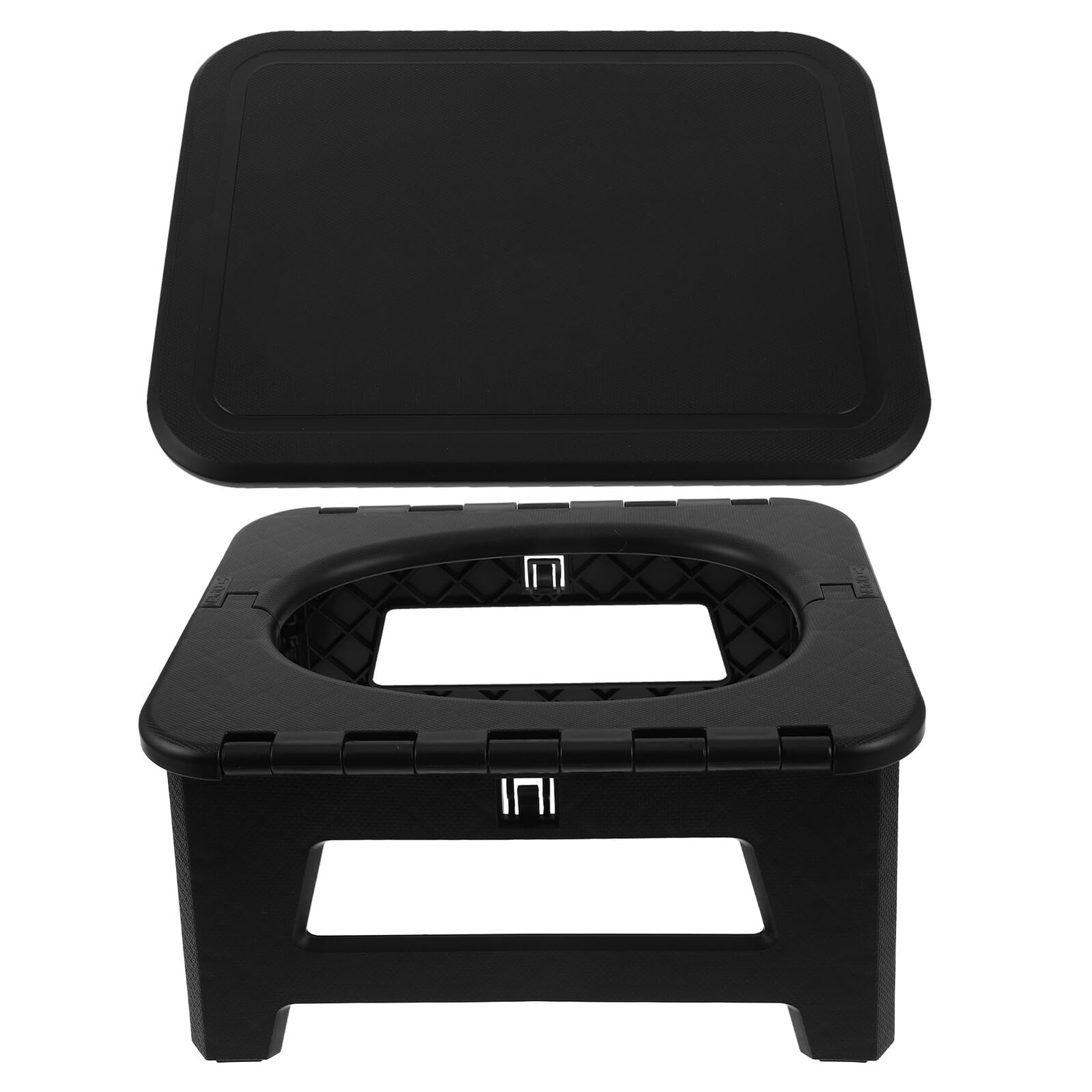 Cabilock Inodoro Portátil Plegable para Adultos Orinal Compacto Negro Pequeño Asiento Portátil para Camping y Viajes Solución Ligera y Práctica para Emergencias al Aire Libre