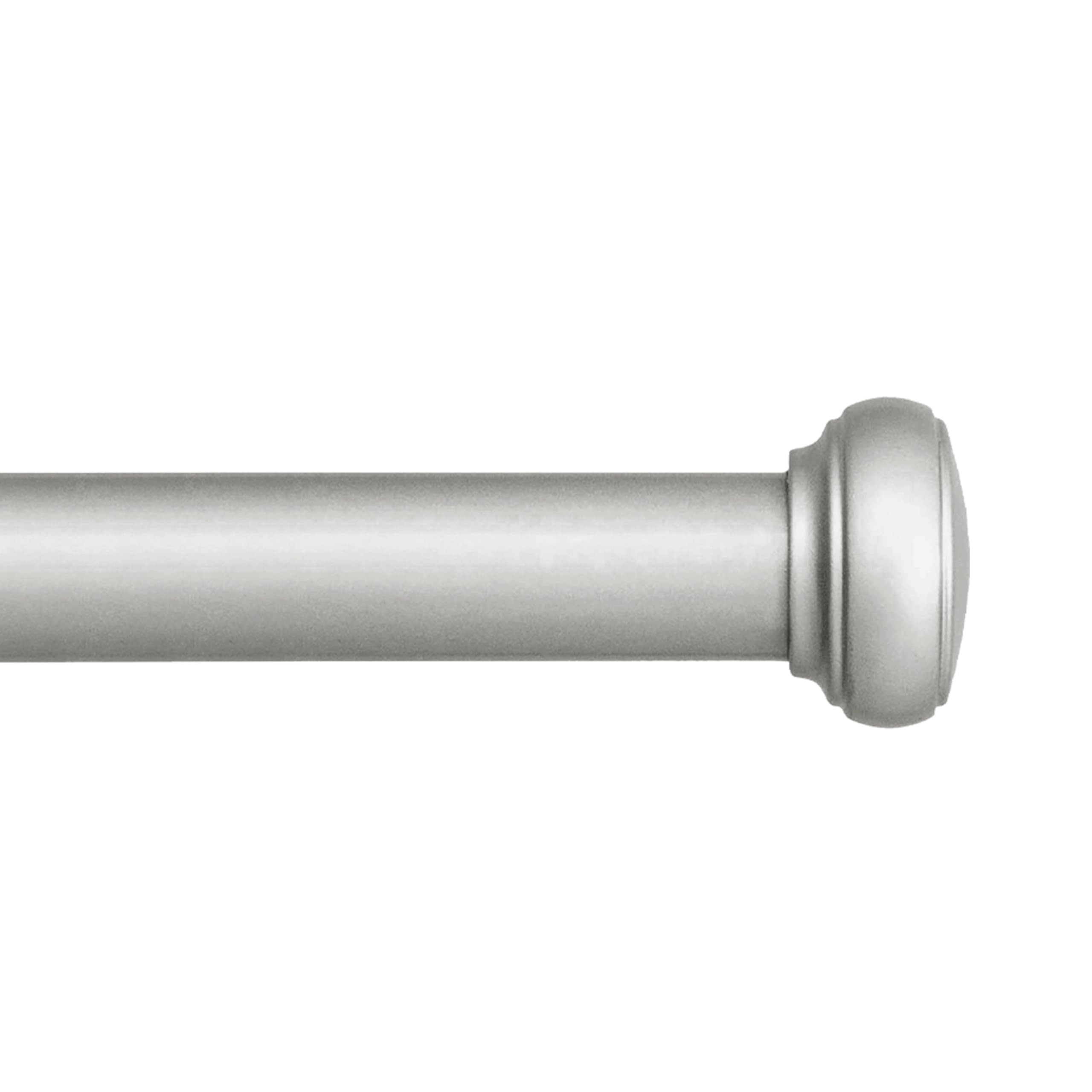 kenney 1" weaver indoor/outdoor rust-resistant curtain rod, 72-144", brushed nickel