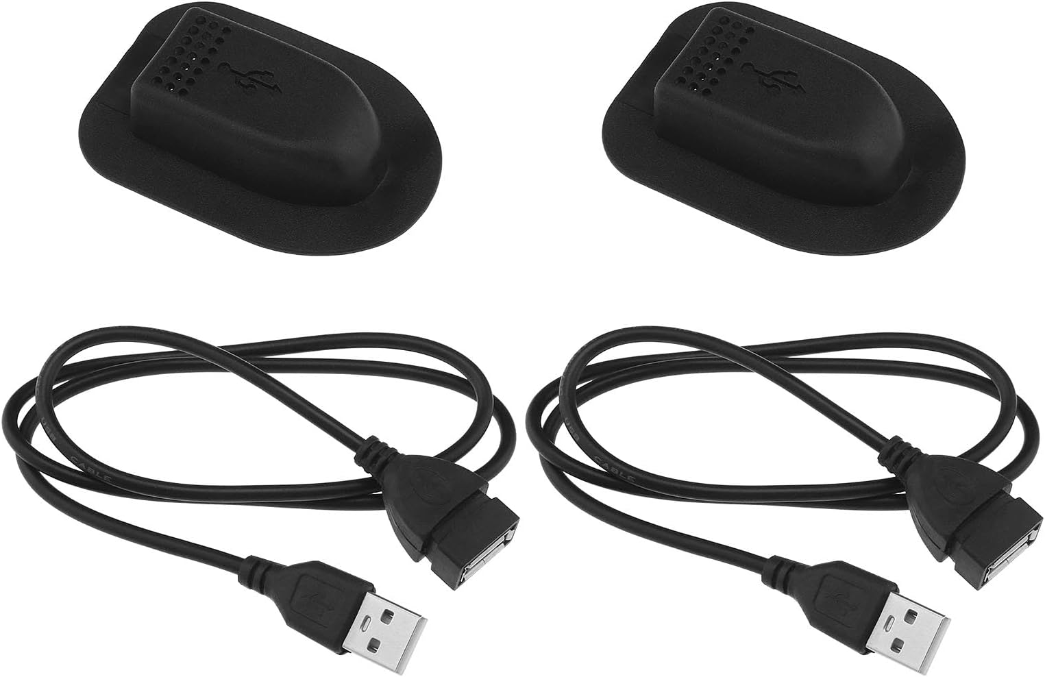 USB 2.0 Charging Cable USB 2.0 Male to USB Female Panel Mount for Work Backpack USB Charging Port, Black