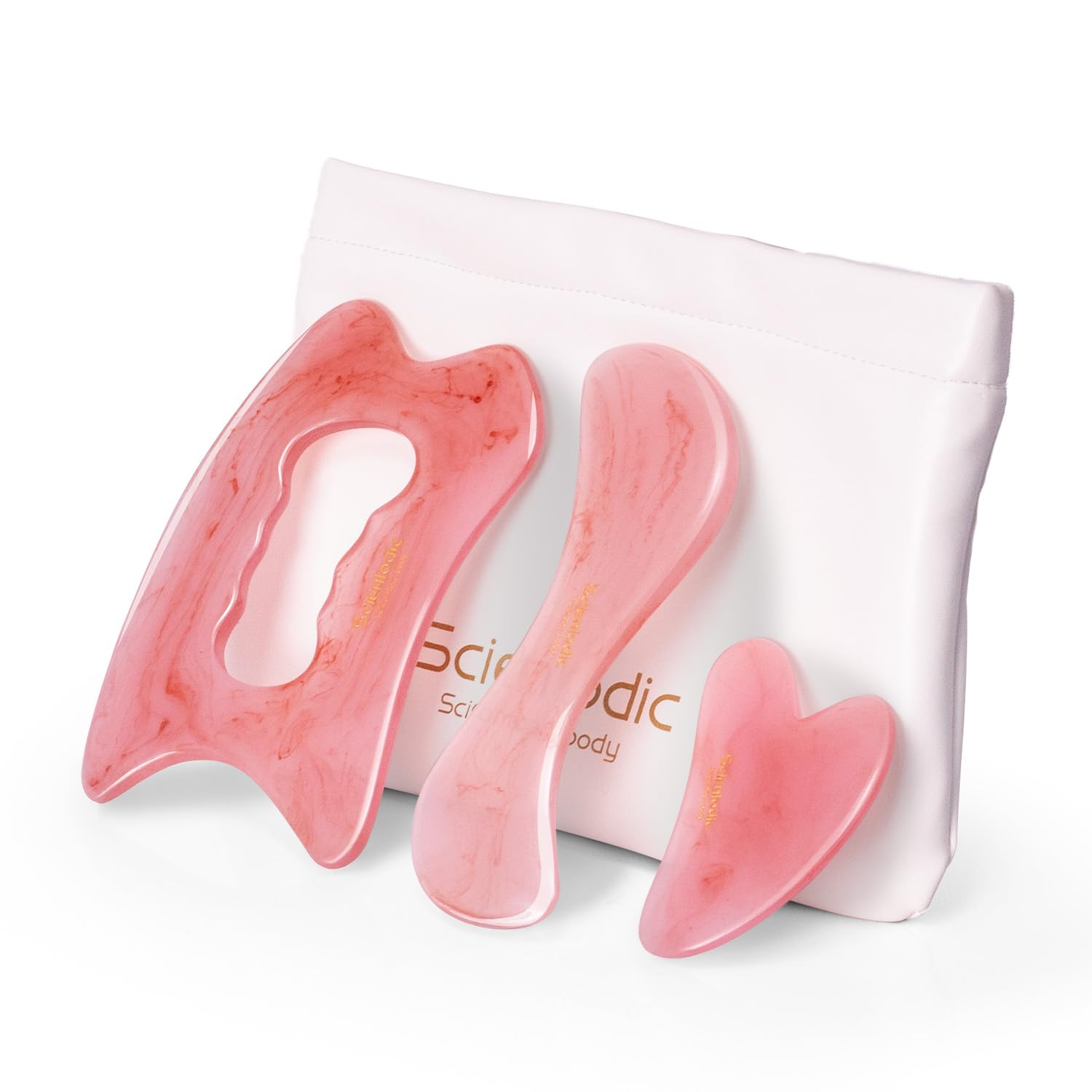 Scienlodic Gua Sha Massage Tools for Face Neck Shoulder Lymphatic Cellulite