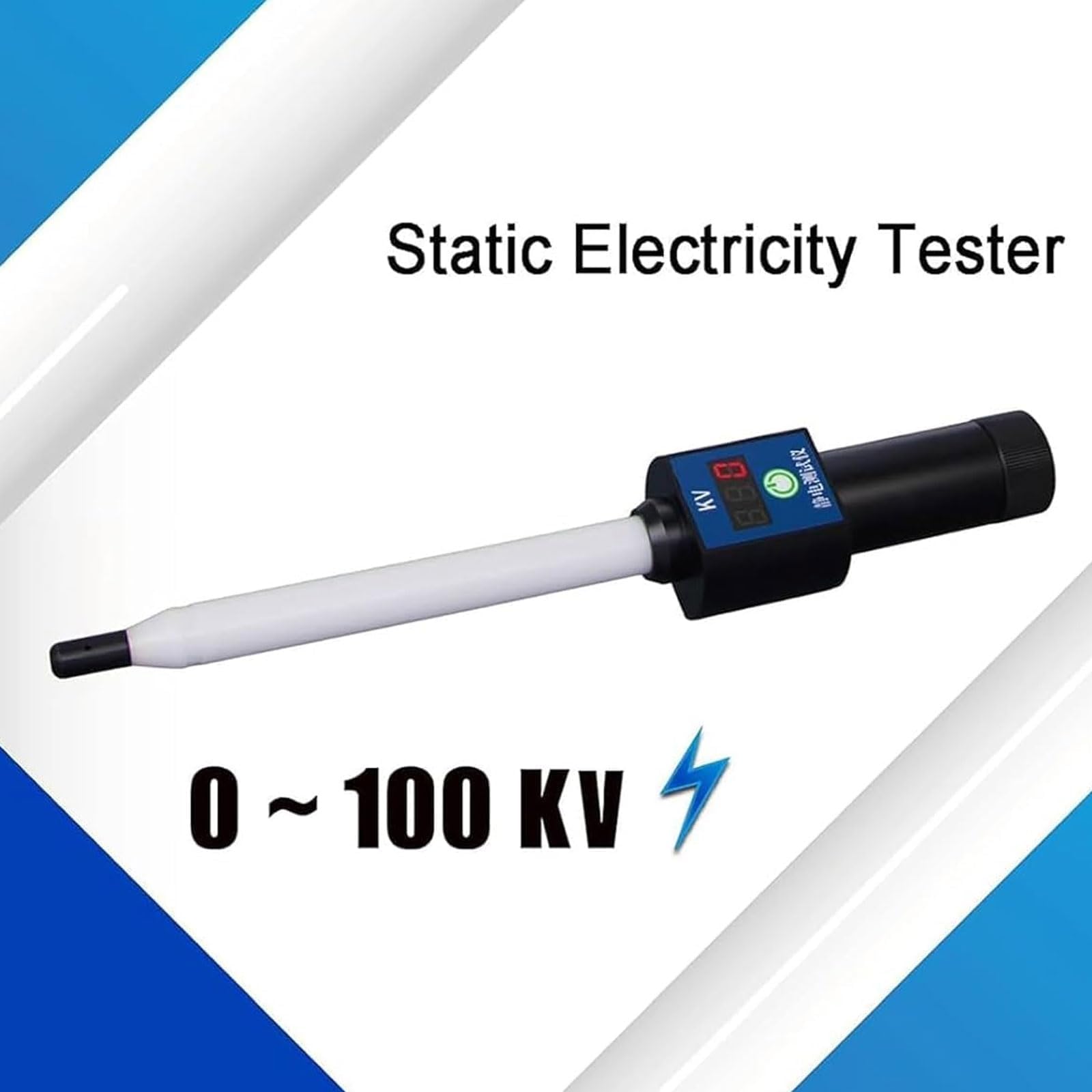 Ręczny tester elektrostatyczny, cyfrowy wyświetlacz LED, zakres pomiarowy 0-100 kV, automatyczna identyfikacja do pomiaru włókien