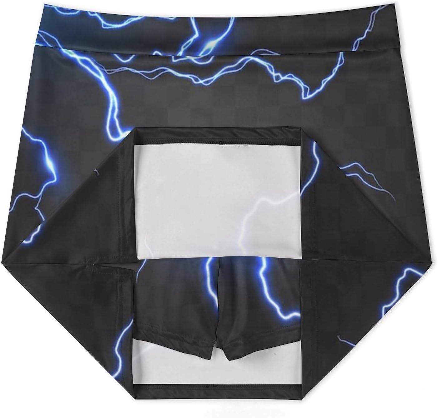 Blue Glowing Lightning-Bolt Women's Tennis Skirts Inner Shorts Elastic Sports Golf Skorts with Pockets - Image 6