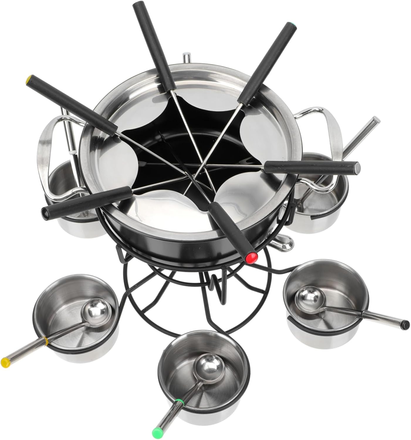 Fondue Pot Stove Chocolate Melts Cheese Fondue Stove Stainless Steel Efficient Cooking