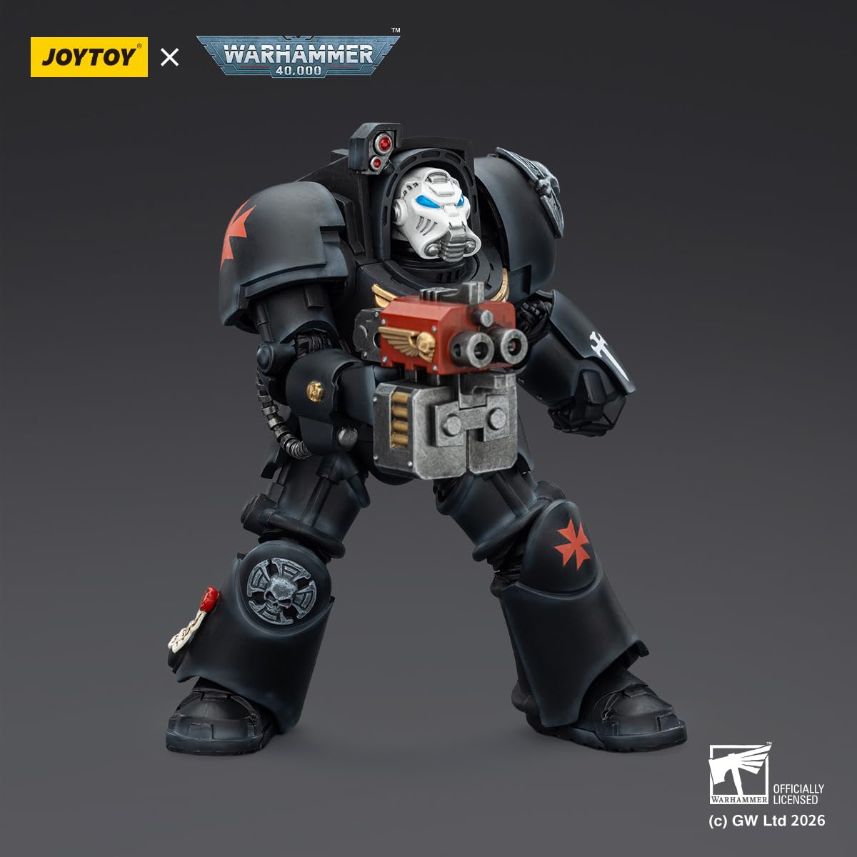 JOYTOY Warhammer 40.000 Black Templars Terminator 3‑teiliges Set Hochdetaillierte Gelenkfigur Actionfigur – Sammlerstück Geburtstage!