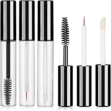 Molain Leere Mascara Flasche mit Wimpern Zauberstab, 5ML Transparente leere Lipgloss-Tuben, Wiederverwendbar Eyeliner Container Tube Tragbare Leer Mascara Behälter für DIY-Kosmetik(schwarz)