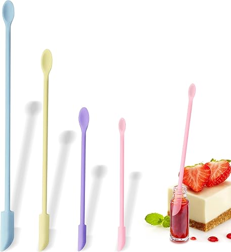 4 espátulas de maquillaje para cosméticos, mini espátulas de silicona coloridas, espátulas de maquillaje para cara, mini espátulas para uso en disponible en Yaxa Colombia