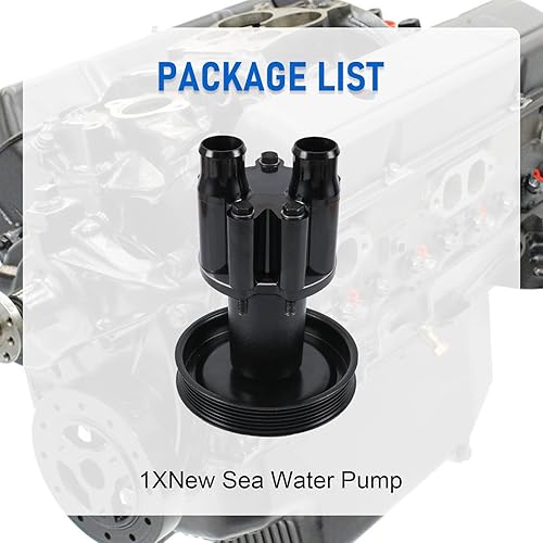 Miniatura 6 de Bomba de impulsor de agua de mar cruda 46-807151A9 reemplazo para Mercruiser Bravo 4.3L 5.0L 5.7L 6.2L 7.4L 8.2L con polea de correa serpentina