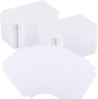 Vista 10 de 100 separadores de tarjetas intercambiables, separadores de tarjetas de plástico, separador multicolor esmerilado con pestañas, vertical estándar