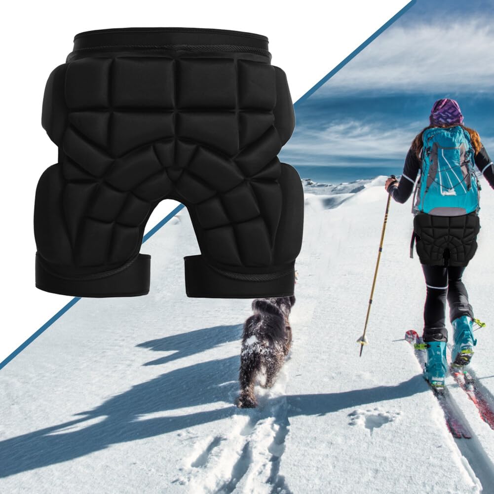 Pantaloncini protettivi resistenti all'usura unisex comodi traspiranti antiurto Mutande da ciclismo Imbottitura 3D Protezione anca da impatto per pattinaggio Snowboard Sci Pattinaggio a rotelle Bici