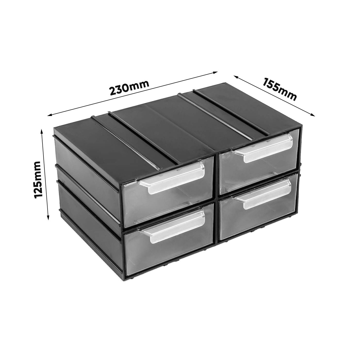 12 pezzi scaffale per cassetti espandibili, modulo combinato, trasparente
