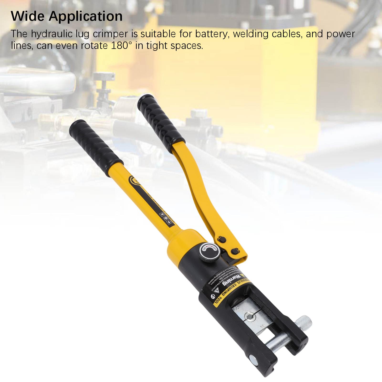 Luocute Hydrauliczne Narzędzie do Zaciskania 16T 16 AWG do 300 Narzędzie do Zaciskania Kabli Akumulatora Skok Hydrauliczna Zaciskarka z Końcówkami Elektryczna Zaciskarka do Końcówek z
