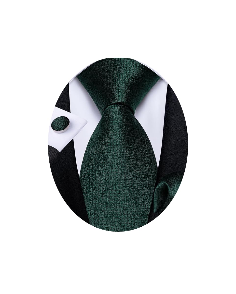 DiBanGu Striped Ties for Men Silk Woven Plaid Necktie | Classic Stripe Pattern,Soft Silk,Wear-resistant,Pocket Square and Cufflinks,Great Gift for Birthday,Business,Meeting