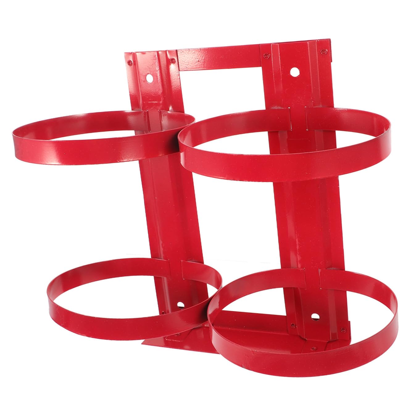 Didiseaon Supporto per Estintore da 5kg in Ferro Rosso Struttura Sicura e Design Ragionevole, Staffa Doppia per Montaggio a Parete in Casa o Ufficio