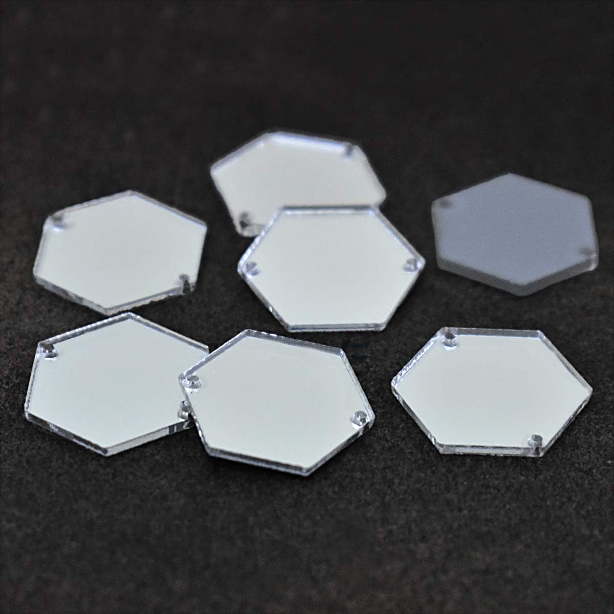 Bordado acrílico Craft Espejo para Bordado y Craft Propósito (Forma hexagonal, 25 piezas)