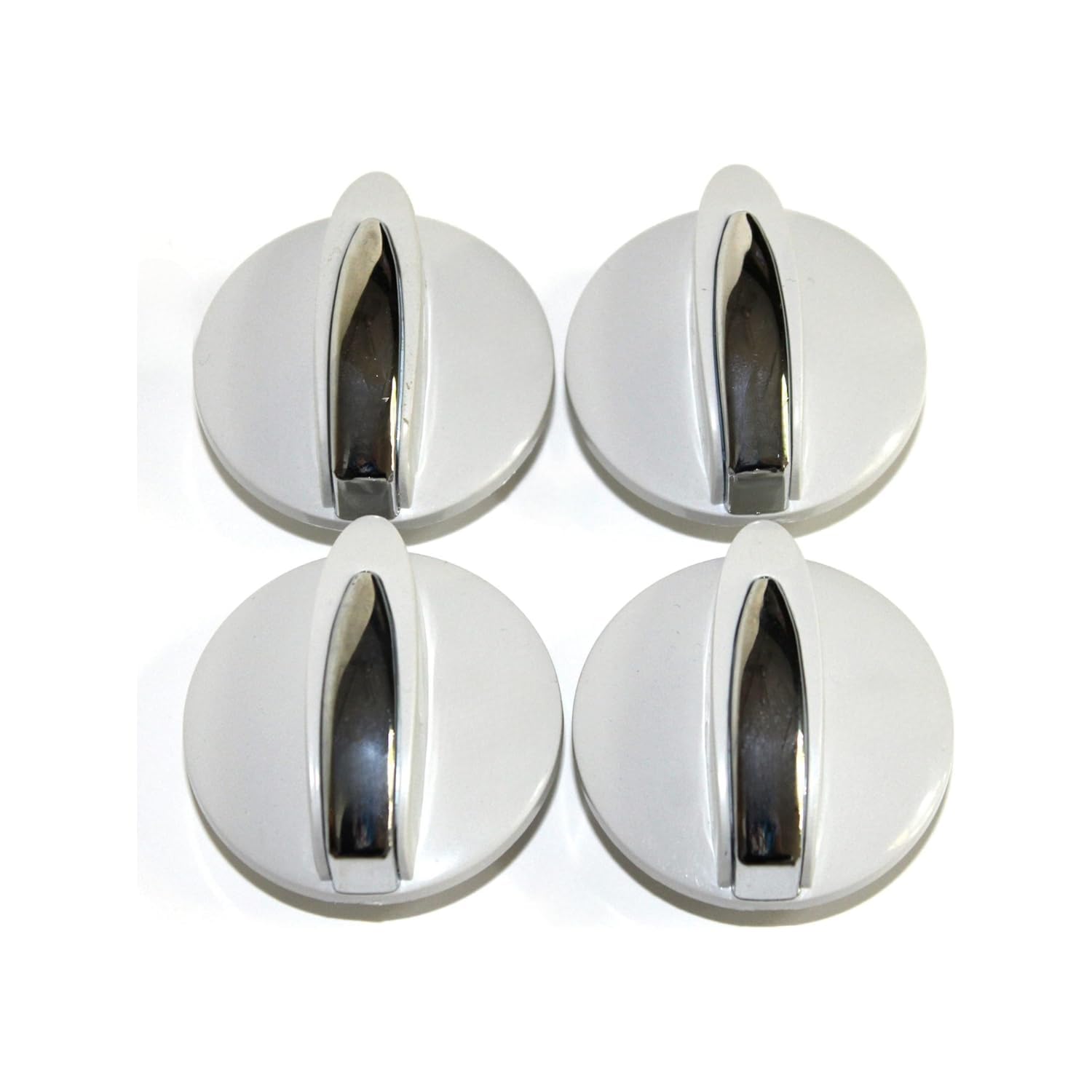 Knob Washing Machine Suitable for All Brands & LG Parts Semi Automatic Washing Machine Replacement Parts/Accessories, Dryer & Drain Timer Switch Knob, White and Chrome, Set of 4-image-11