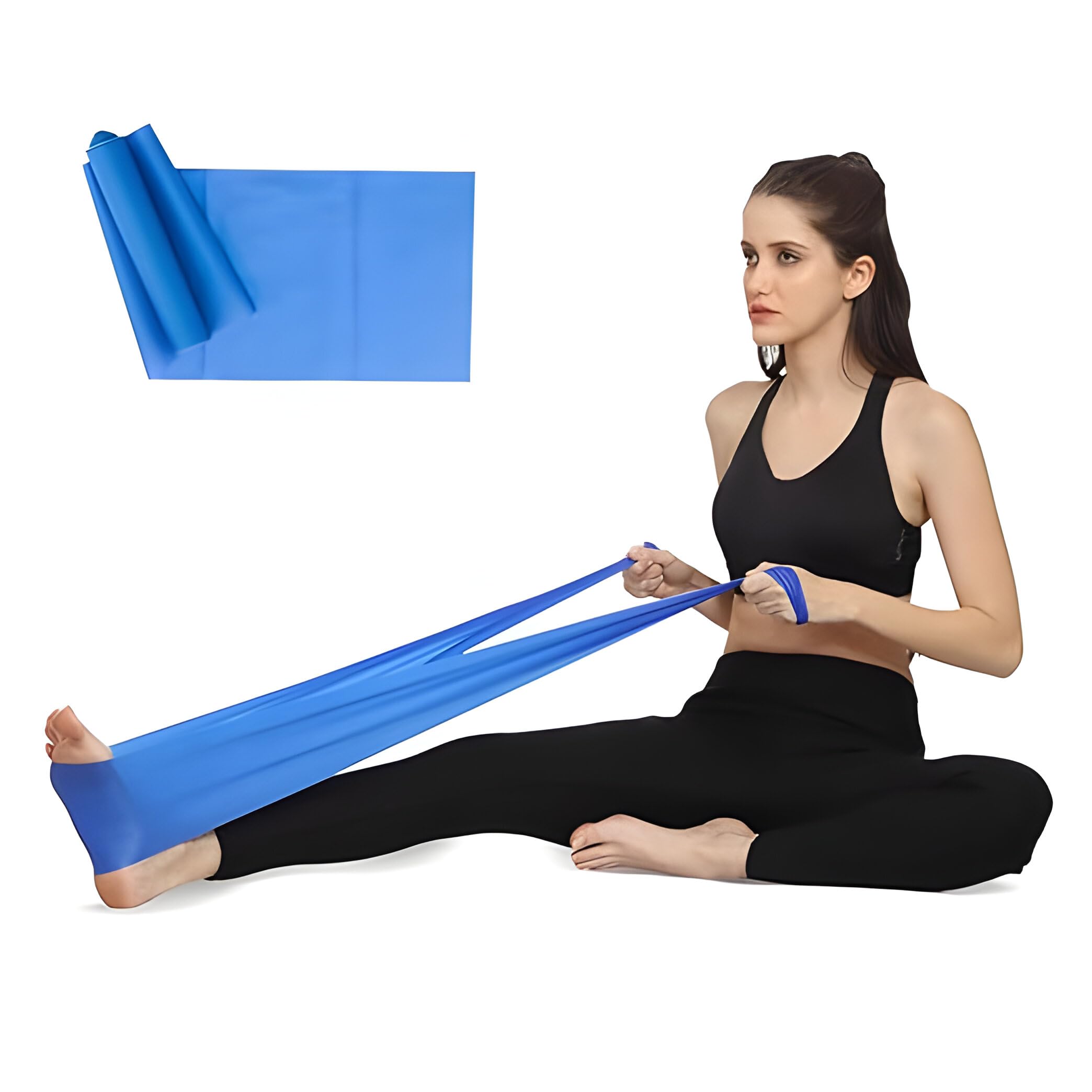 Ashu Supply Elastic Yoga Rubber Stretch Resistance Exercise Fitness Band Belt Blue (B07HWXV9CL) Amazon Price History, Amazon Price Tracker