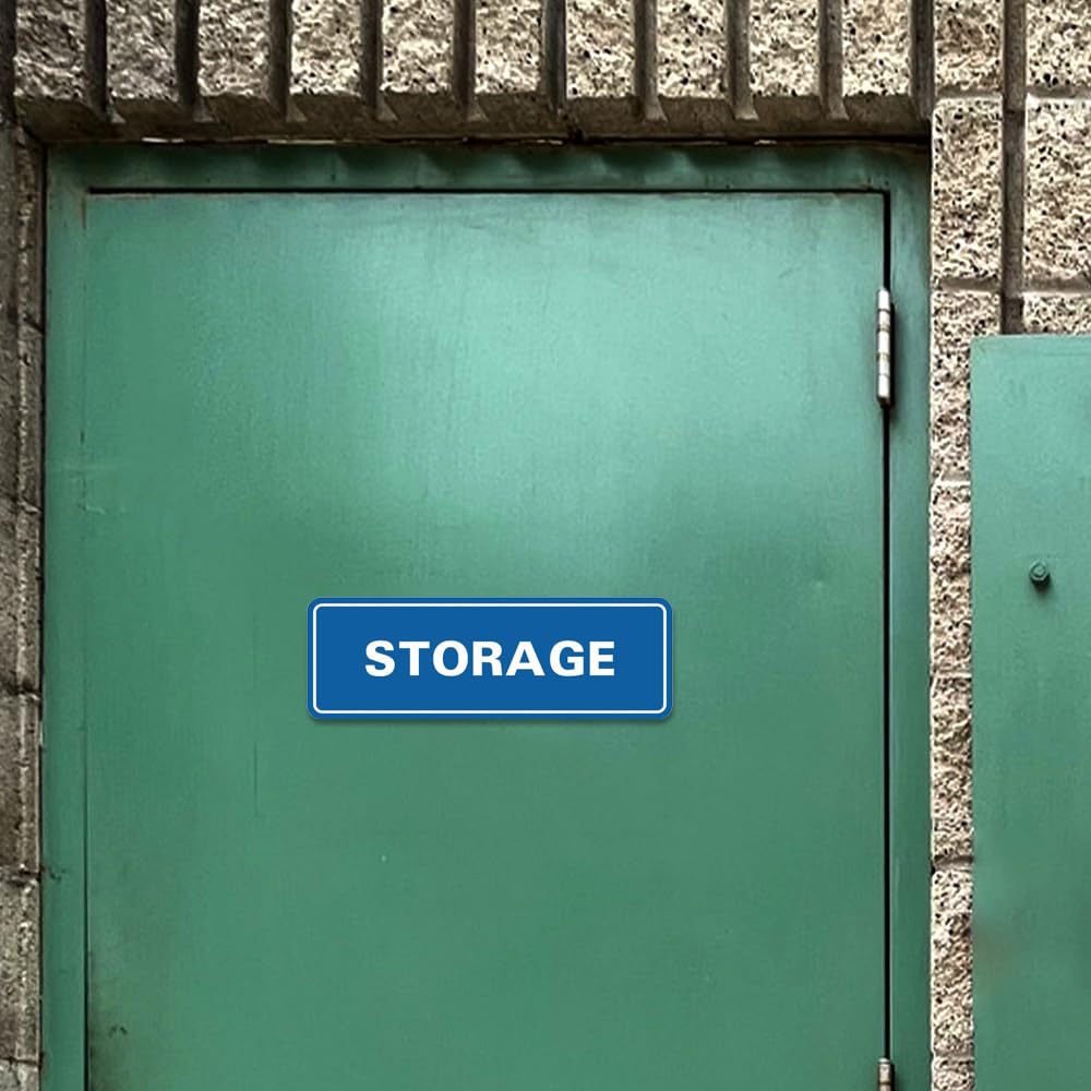 Cartel de almacenamiento estándar para puerta/pared, color negro, pequeño (paquete de 10)
