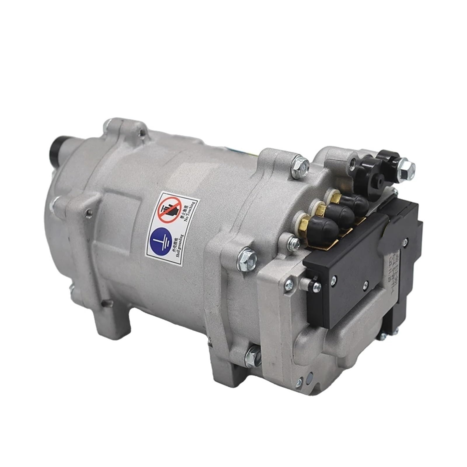 Srtyghpok 24V A Set Universal Electric A/C Compressor Kit With Connection Lines, 12V/24V, Low Noise Operation, Fits Truck, Small Car, Motor Home(24V A Set)