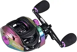 Carretilha de pesca Sougayilang Baitcasting com 9 + 1 rolamentos anti-reverso, relação de transmissão de alta velocidade 8,1:1