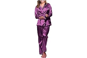 Experience a Silky Slumber: Women's Satin Pajama Set, the Ultimate Audible Gift