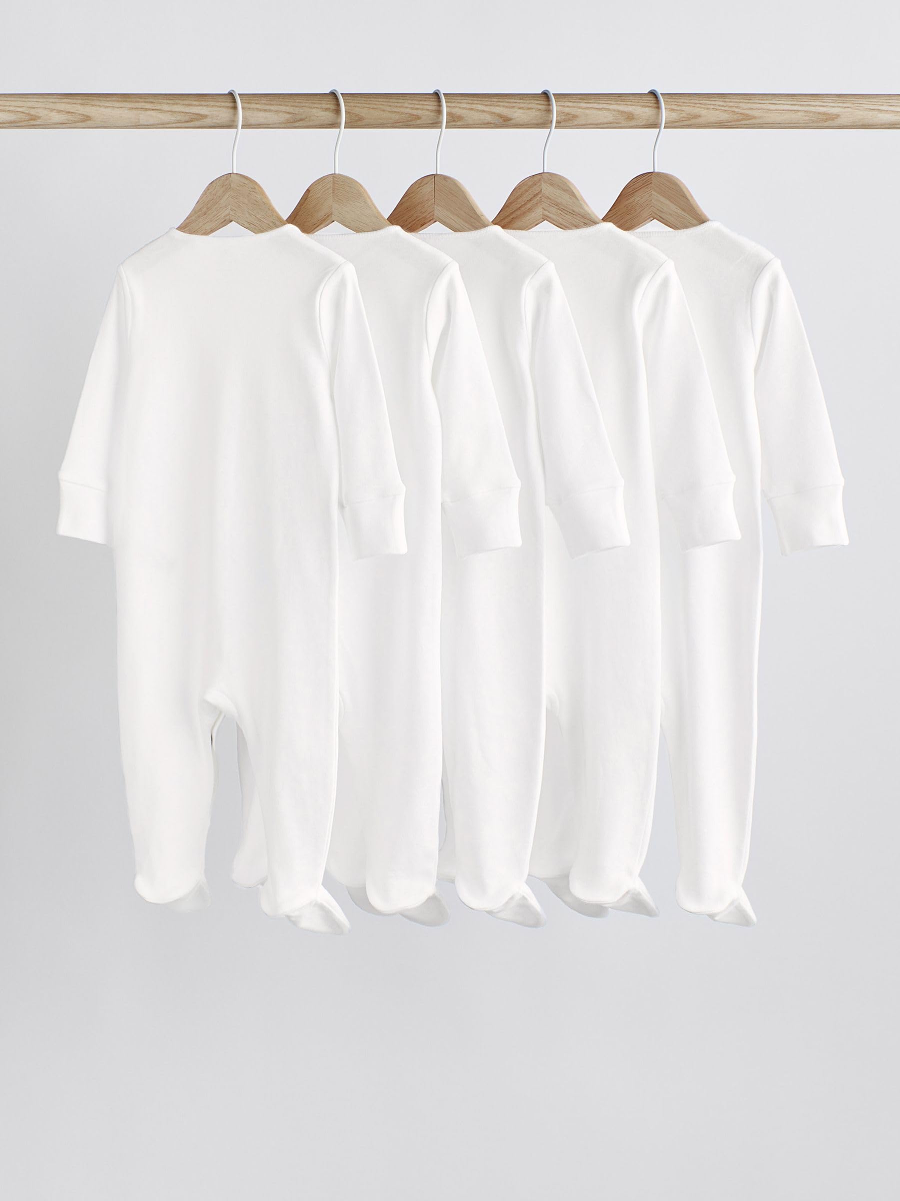 next Baby - Pijama básico para niño (5 unidades) Blanco 3-6 Meses