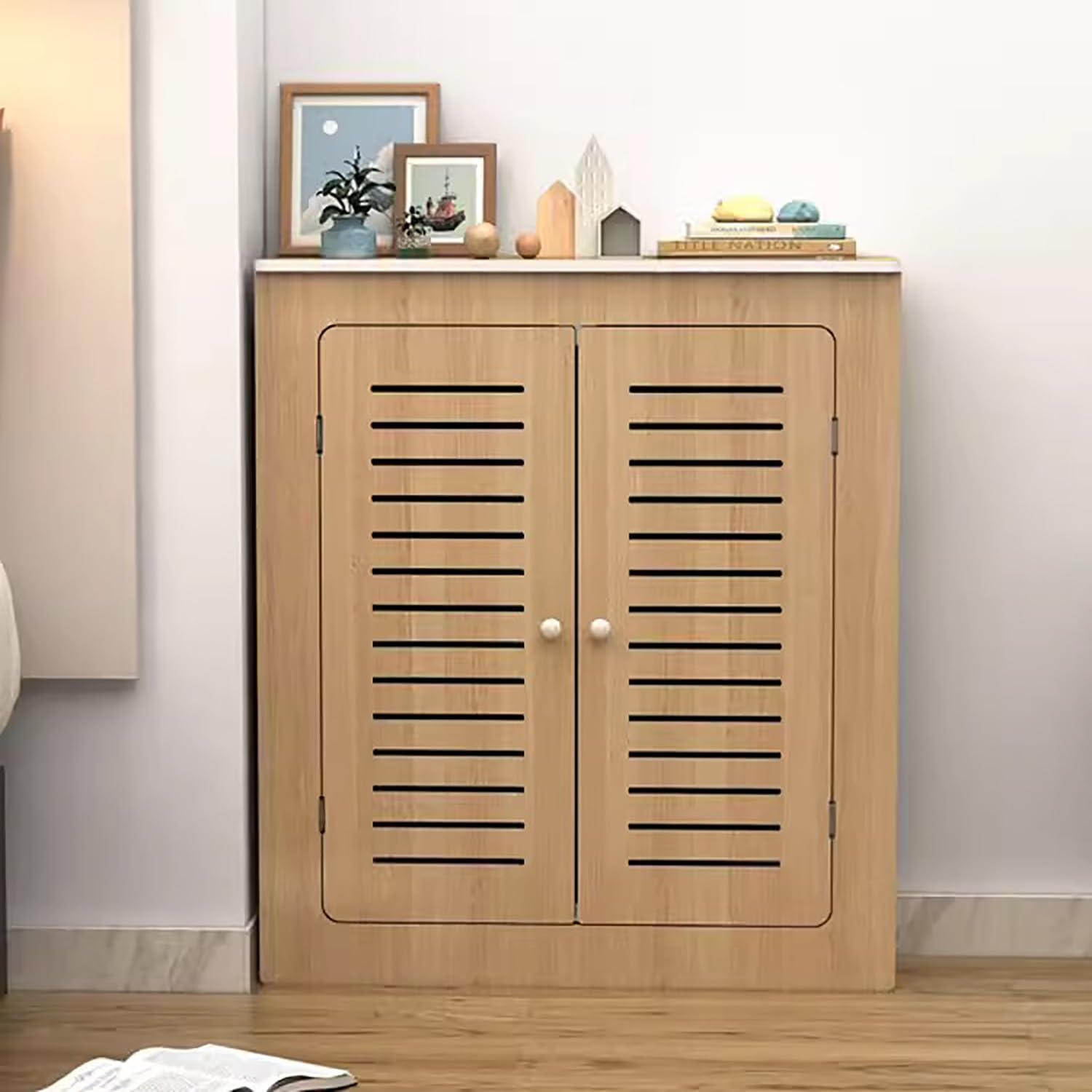 Cubierta del radiador de madera para el hogar moderno mueble calefacción lamas