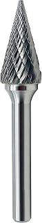 LU&MN SM-4 Tungsten Carbide Rotary Burr, 1/4" Shank, 3/8" Head, 1 Pc