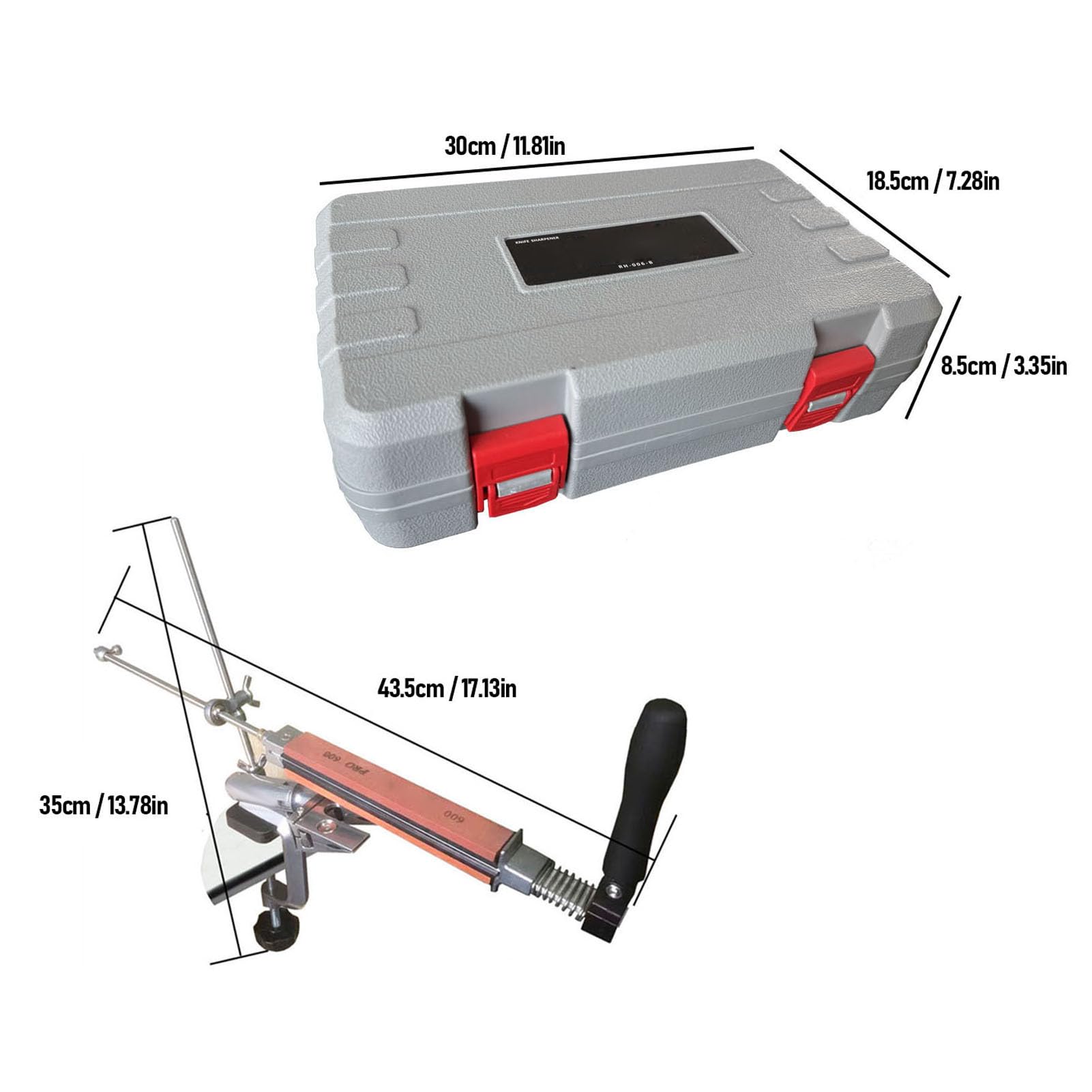 Walfront Coltello per Morsetto Rapido con Design Non Slip e Kit di Affilatura del Coltello Piede per Affilatura Ad Angolo Fisso della Cucina Affittatore Ad Angolo Fisso per Lame Che