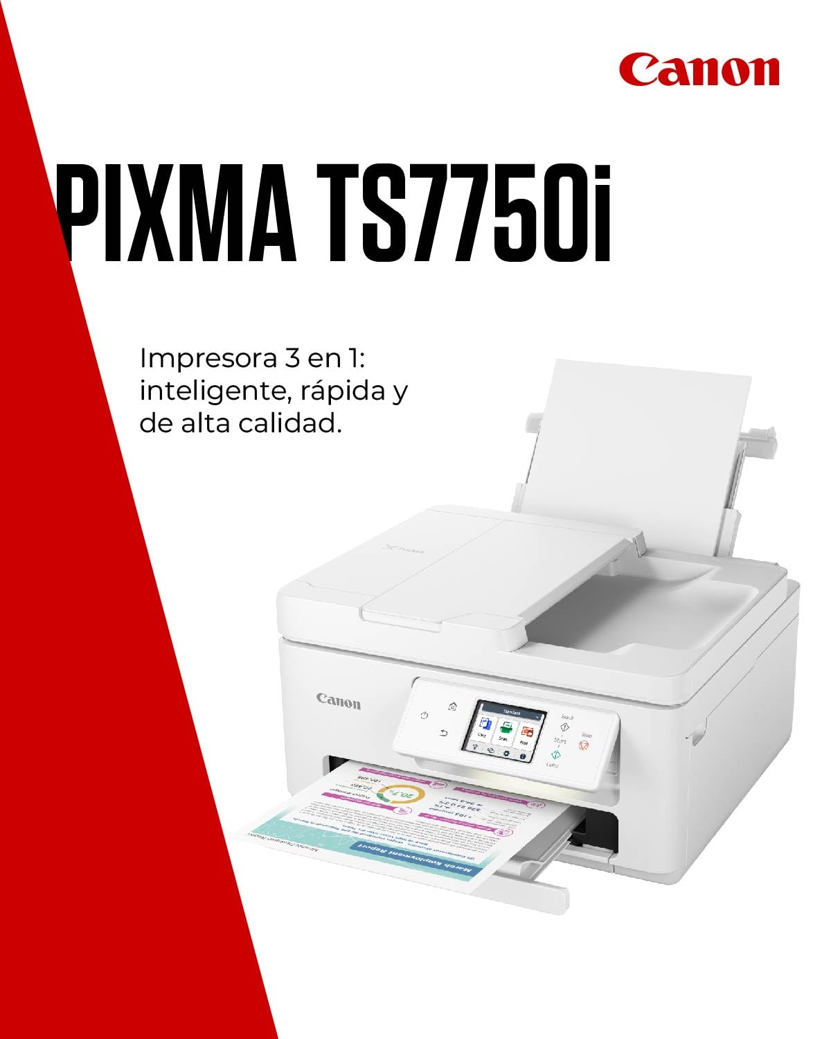 Canon PIXMA TS7750i – Impresora Multifunción, Copiadora y Escáner para Uso Doméstico | Conexión Inalámbrica Desde tu Smartphone | con PIXMA Print Plan