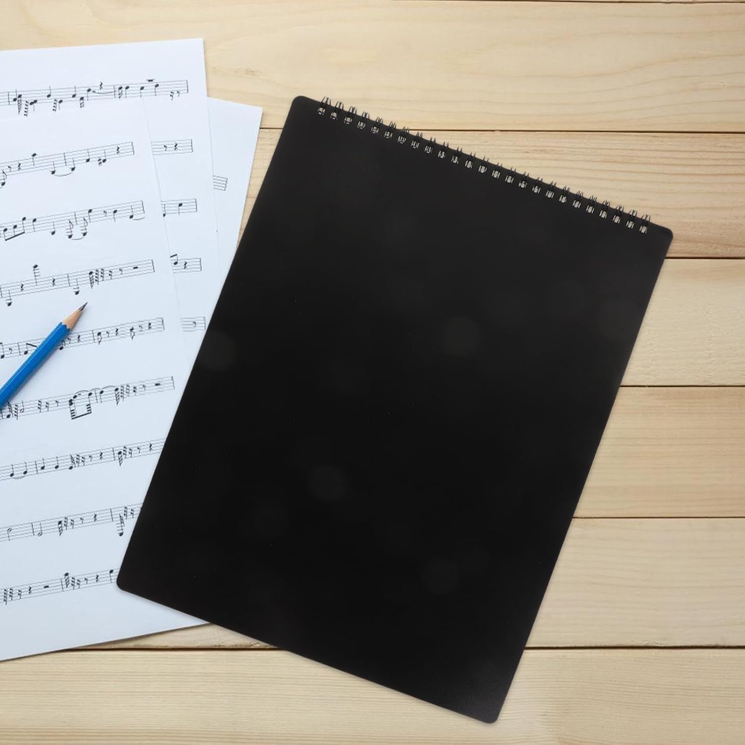 BESTonZON Adjustable Music Sheet Binder Secure Clasp for Marching Band and Musicians Lightweight Material Folder for Trumpet and Clarinet