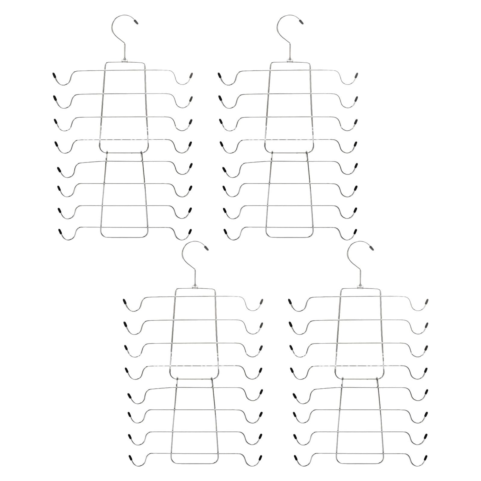 Appendiabiti per Reggiseni 4 Pezzi in Ferro, Gancio Girevole | Reggiseni e Sportivi, Colore Argento, Mantiene la Forma, Uso Quotidiano e Viaggio