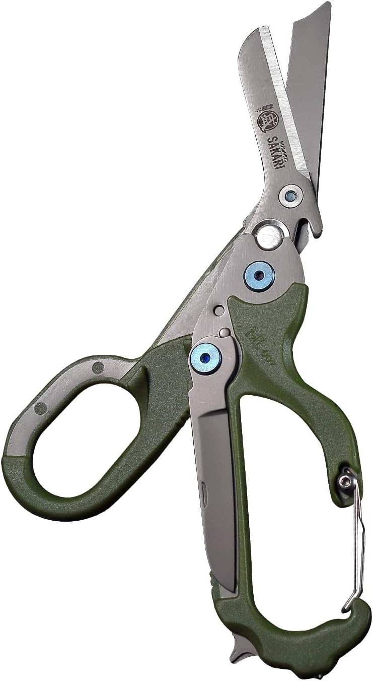 MITSUMOTO SAKARI Japanese Raptor Rescue Emergency Shears, 8 in 1