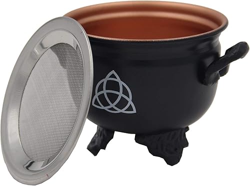 Miniatura 3 de Quemador de incienso de carbón de metal grande (Triquetra)