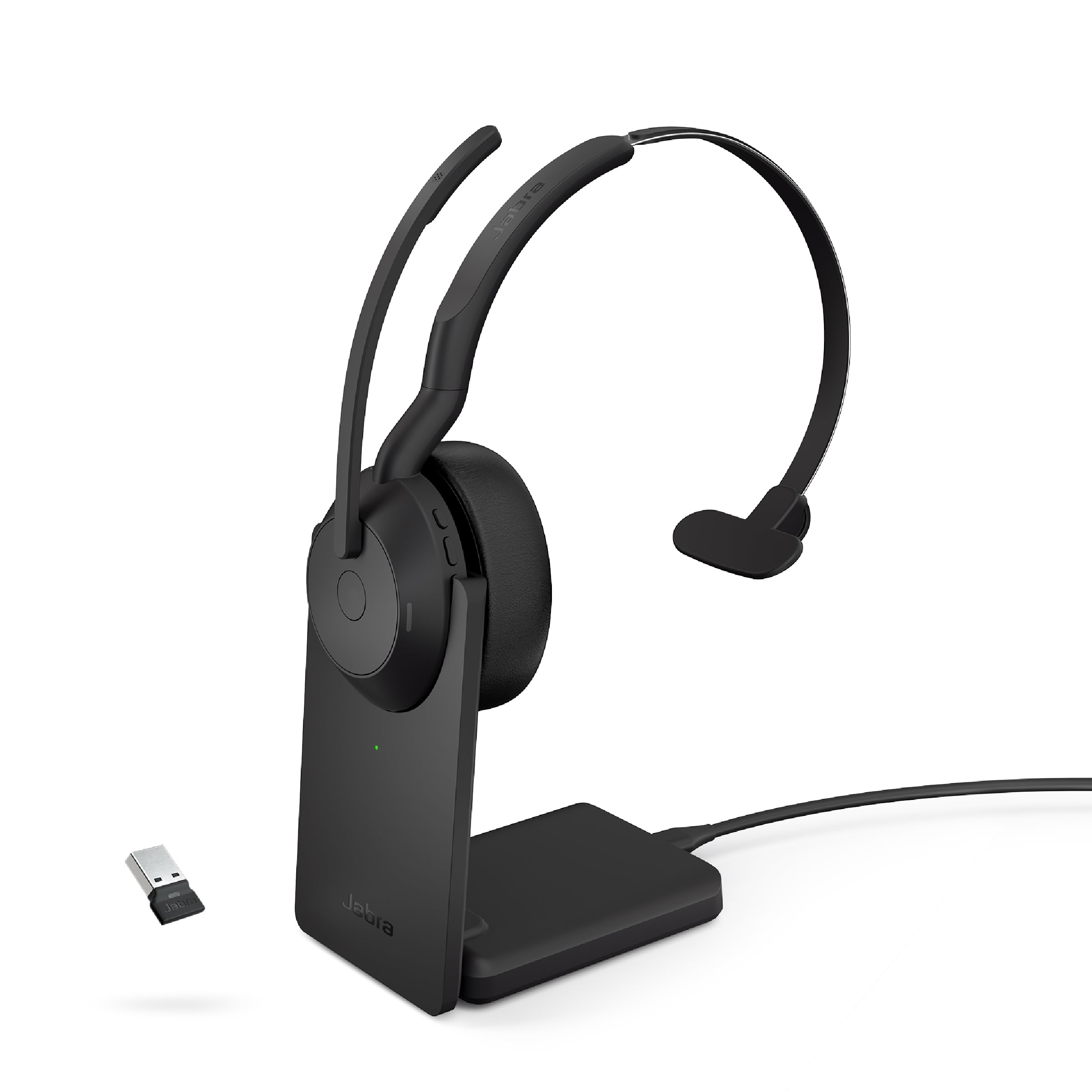 Casque audio Jabra Evolve2 55 UC Stereo - Micro-casque - sur-oreille -  Bluetooth - sans fil - Suppresseur de bruit actif - USB-C, USB-A - noir -  avec support de