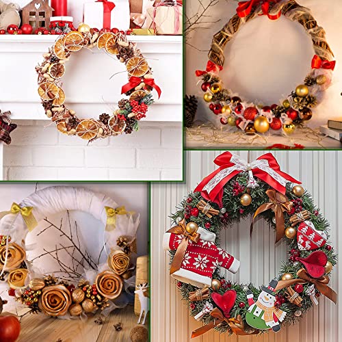 Redbaker 2 Pieces Christmas Grapevine Wreath Natural Grapevine Wreaths Ring Vine Branch Wreath Christmas Roll Rattan Wreath Garland For Diy Christmas Craft Or Wedding Decors #TOP6