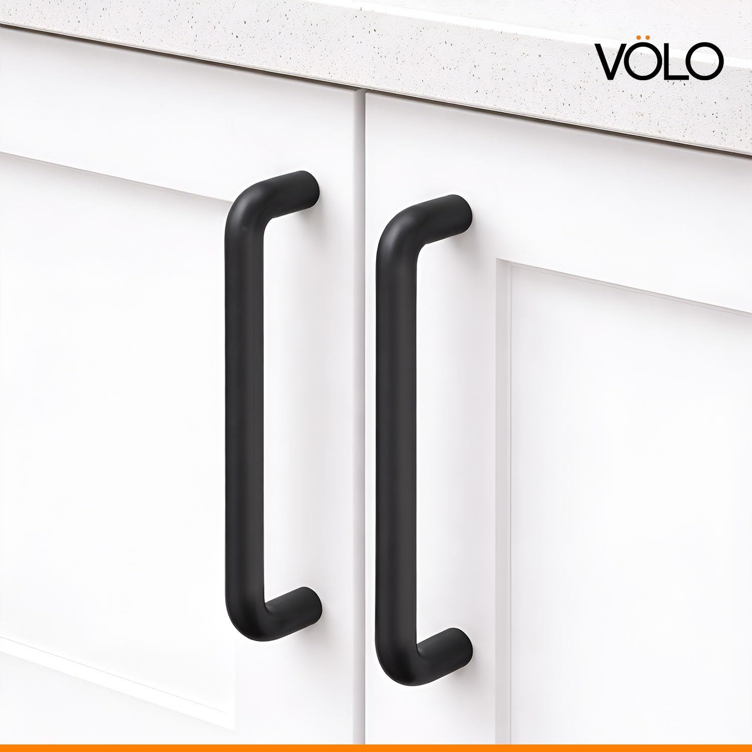 VOLO Door Pull Push Handle | Premium Rust Resistant Finish | 100% Made in India | Strong Grip and Durable Build, Wardrobe, Cabinet, Main Door Handle | (Matte Black, 160MM (8 Inch), 1 Piece) 3