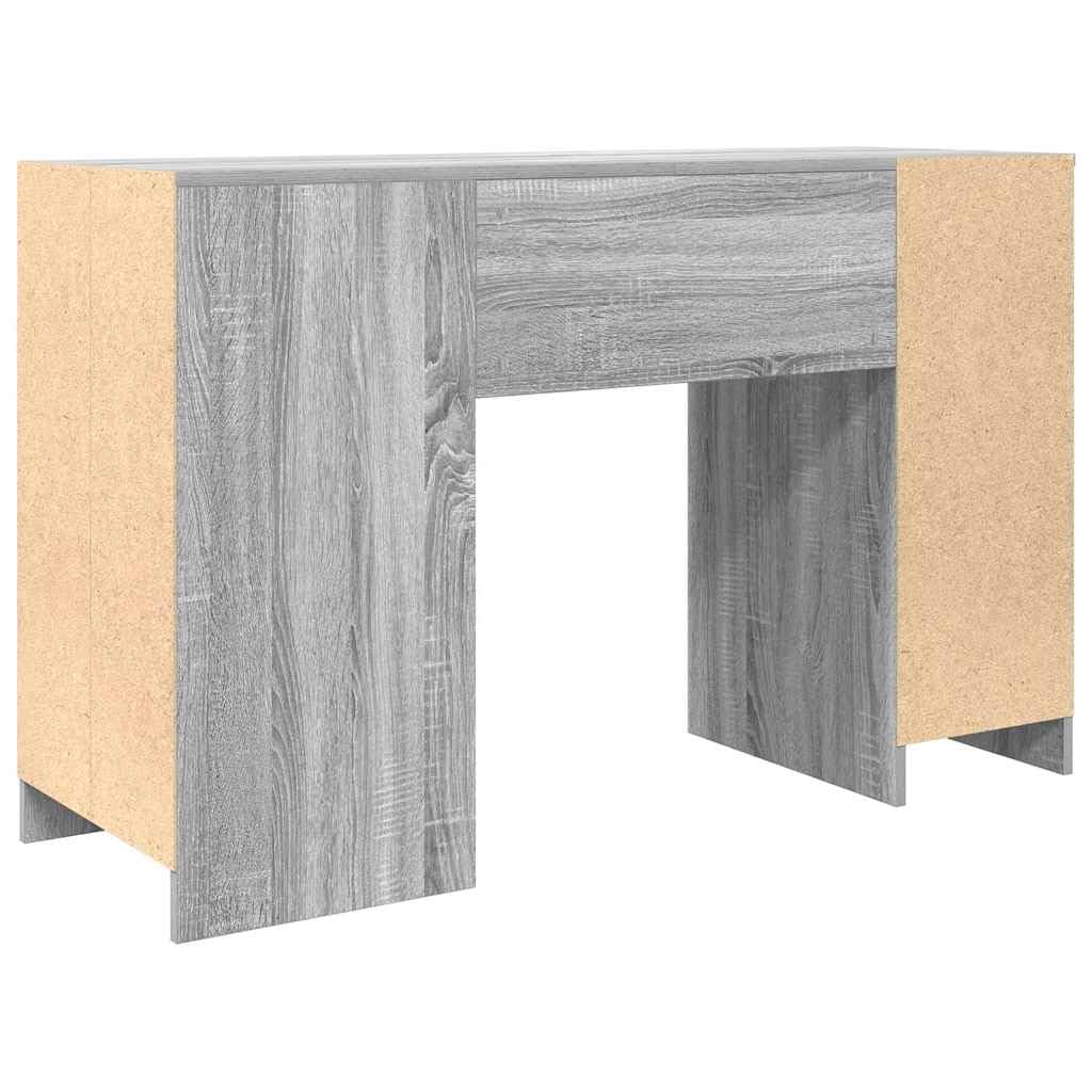 Générique Scrivania Sonoma Grigio 120 x 42 x 76 cm in legno di ingegneria, ufficio segretario con ampio spazio di archiviazione per cartelle e PC, vassoio robusto e facile da mantenere per soggiorno o