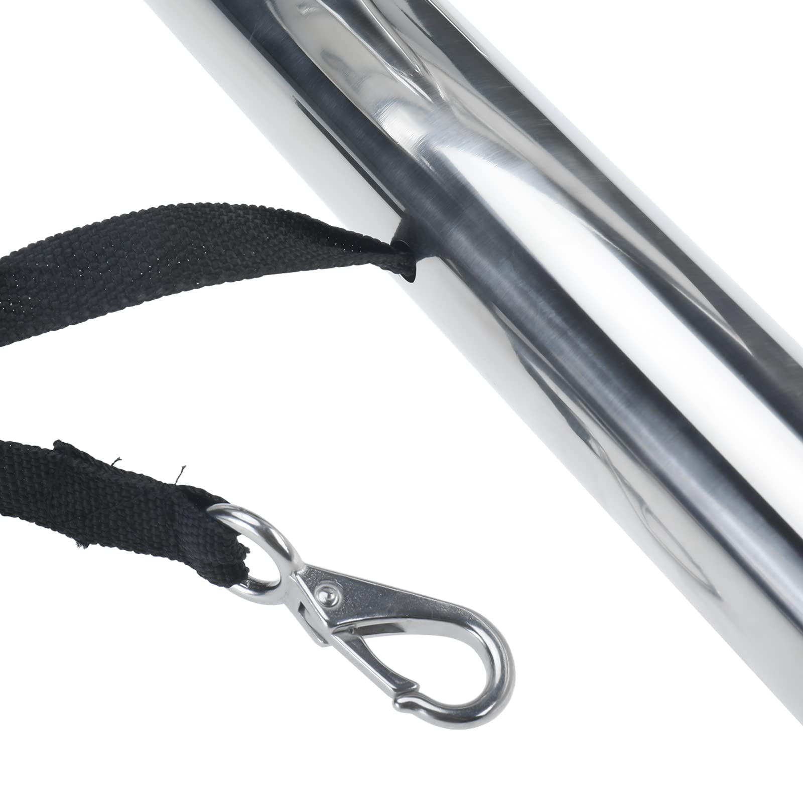 YaeMarine Coppia di supporti per canna da pesca in acciaio inox argentato, altamente lucidato, doppio supporto per canna da pesca regolabile, doppio angolo regolabile, qualsiasi angolo dall'acqua per