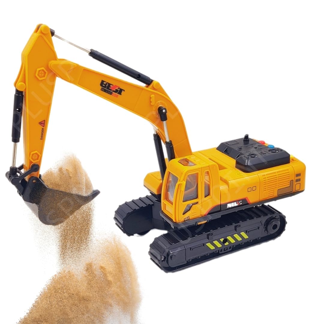 PLUSPOINT Excavator Truck Toy for Kids Pull Back Friction Power Crawling Toy Truck with Light & Sound, Construction Truck Toy for 3+ Years Old Kids Boys Girls Multicolor (Excavator) (B0BQHS4567) Amazon Price History, Amazon Price Tracker